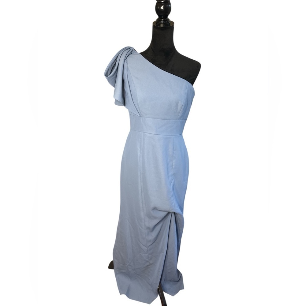 After Six Larkspur Blue One-Shoulder Formal Dress | Size 8R - Picture 2 of 9